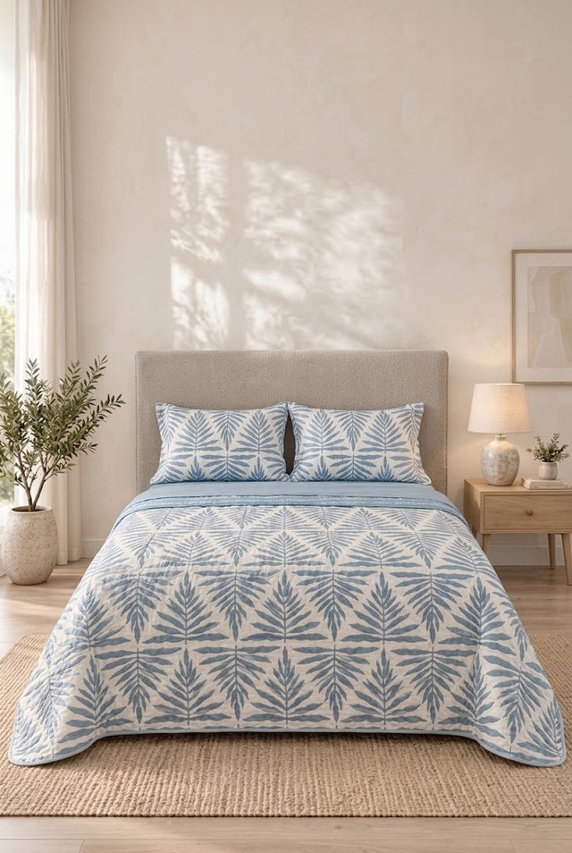 2 Almohadas + Cubrelecho + Sabanas 144 Hilos