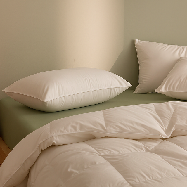 Silicone Fiber Pillow with Microfiber Cover