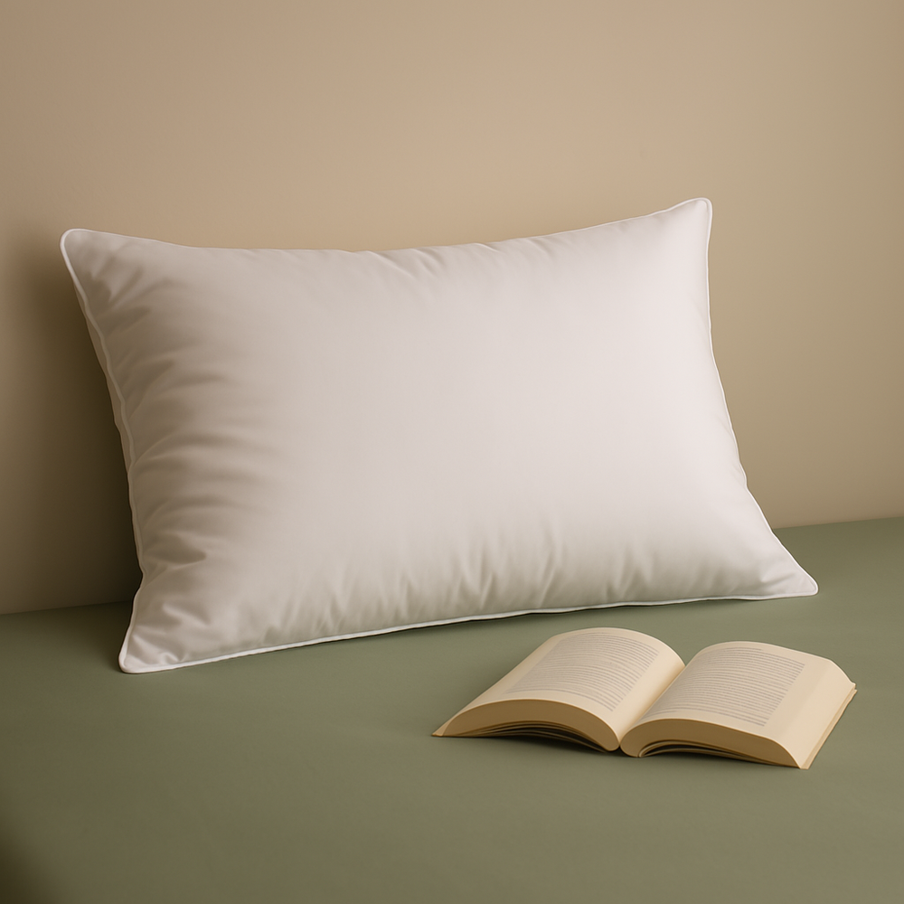 Silicone Fiber Pillow with Microfiber Cover