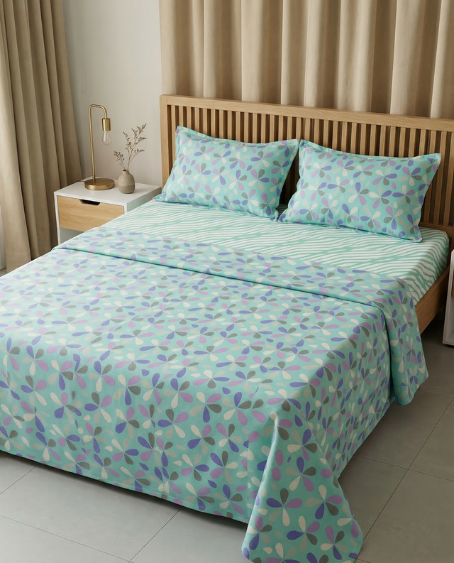 Juego de Sábanas 144 Hilos Aquamarina