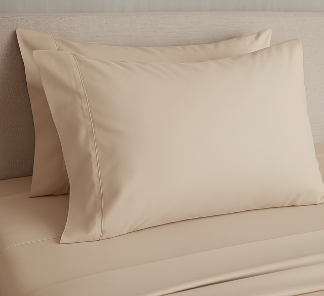 Funda Almohada Set X 2 - 144 Hilos Gris Beige