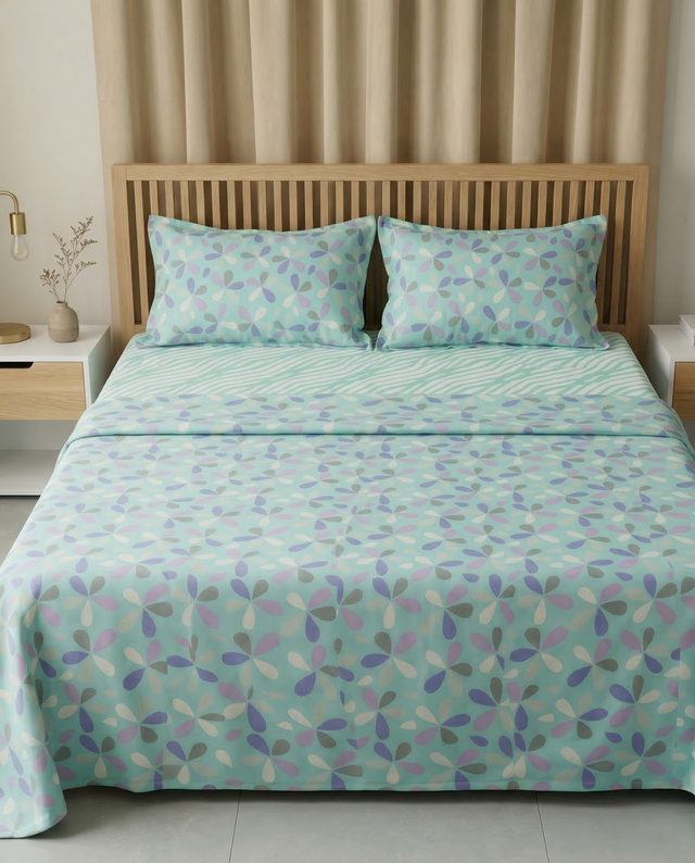 Juego de Sábanas 144 Hilos Aquamarina