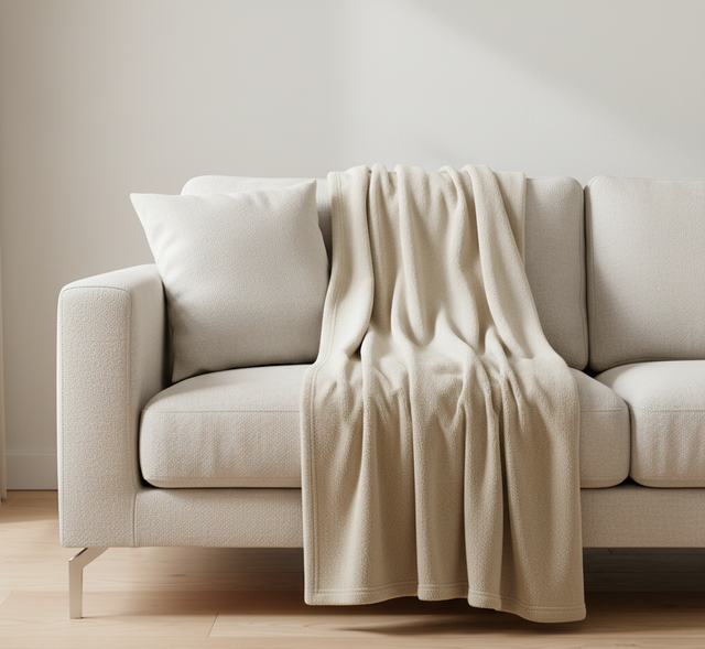 Cobijas TRU Flannel Fleece Marfil