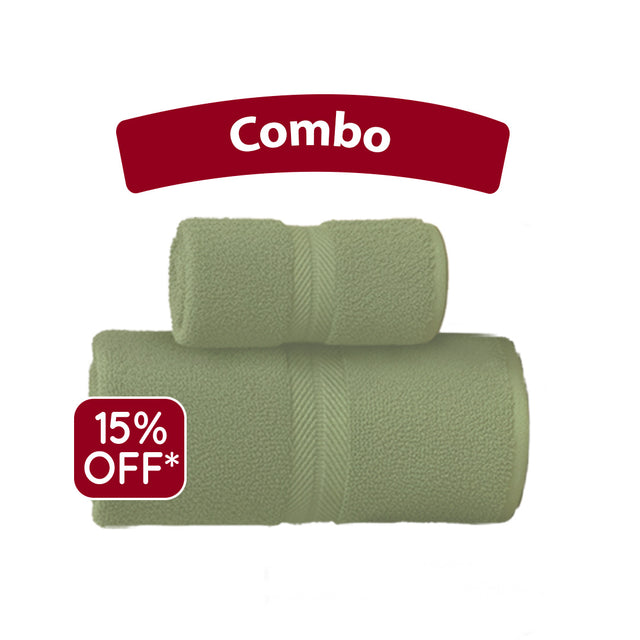 COMBO TOALLA ORIGEN VERDE ( 1 manos + 1 cuerpo)