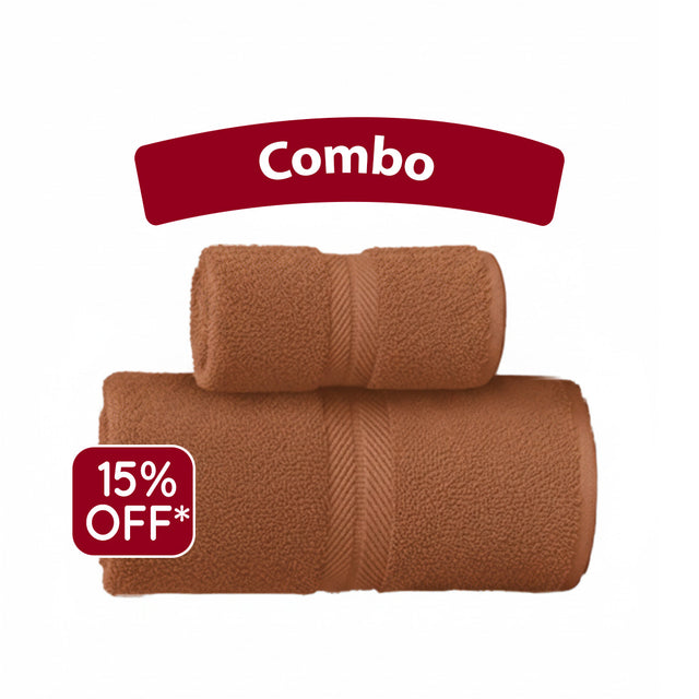 COMBO TOALLA ORIGEN TERRACOTA ( 1 cuerpo + 1 Manos)