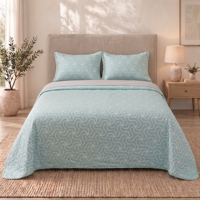 2 Almohadas + Cubrelecho + Sabanas 250 Hilos