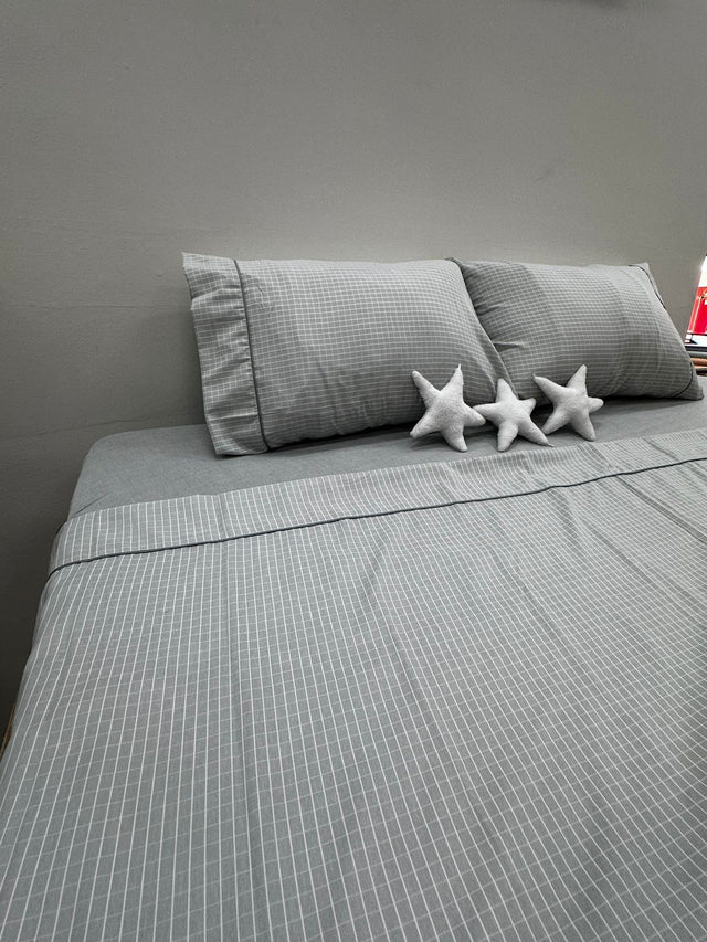 Juego de Sábanas Tru Microfibra Cationica Gris claro