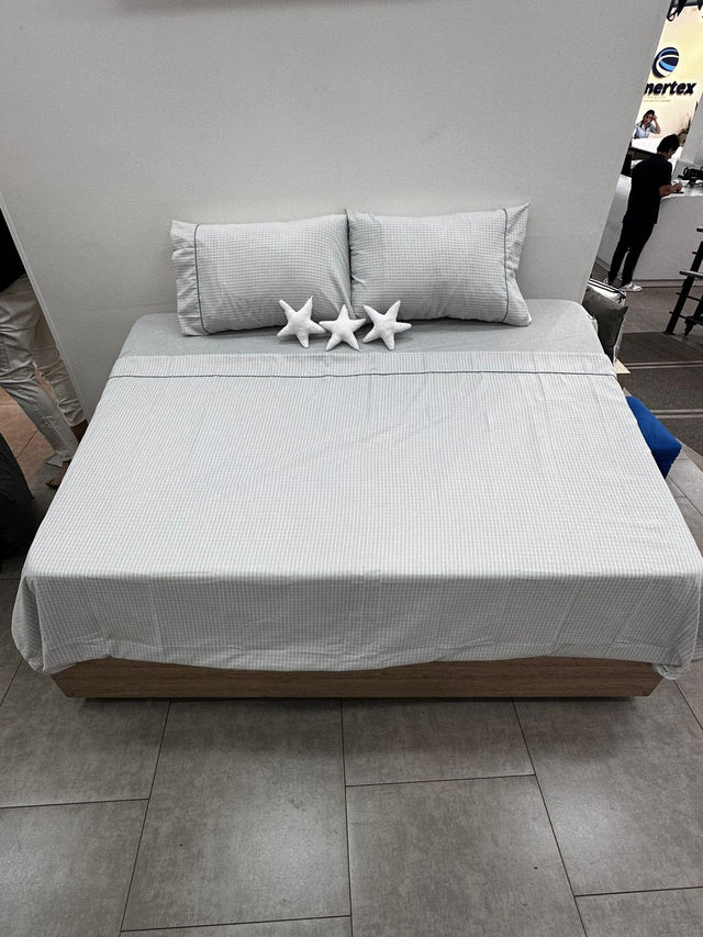 Juego de Sábanas Tru Microfibra Cationica Gris claro