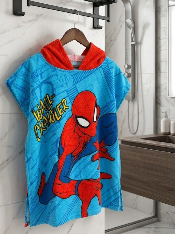 Poncho Toalla Infantil Spiderman