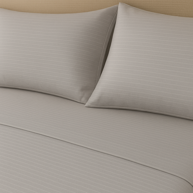 Plain White x Stripe Microfiber Sheet Set