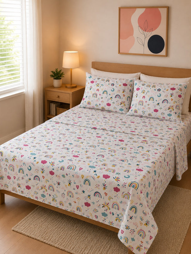 Juego de Sábanas Infantil Arcoiris