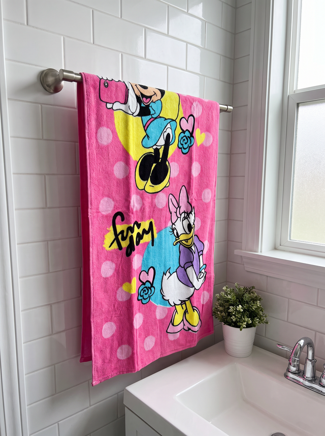 Toalla Infantil de Cuerpo Estampado Minnie y Daisy