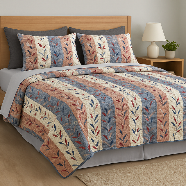 Cubrelecho Tru estampado Gris Oscuro - Doble faz