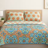 Cubrelecho Tru estampado Naranja Sevilla - Doble faz