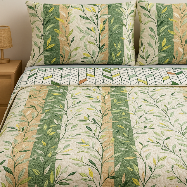 Cubrelecho Tru estampado Selva Serena - Doble faz