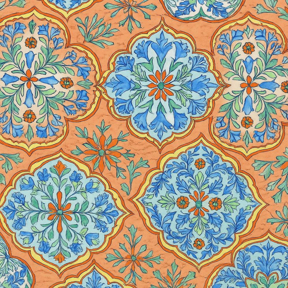 Cubrelecho Tru estampado Naranja Sevilla - Doble faz