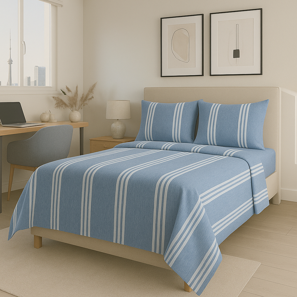 Juego de Sábanas TRU Hogar – Catiónicas líneas dobles