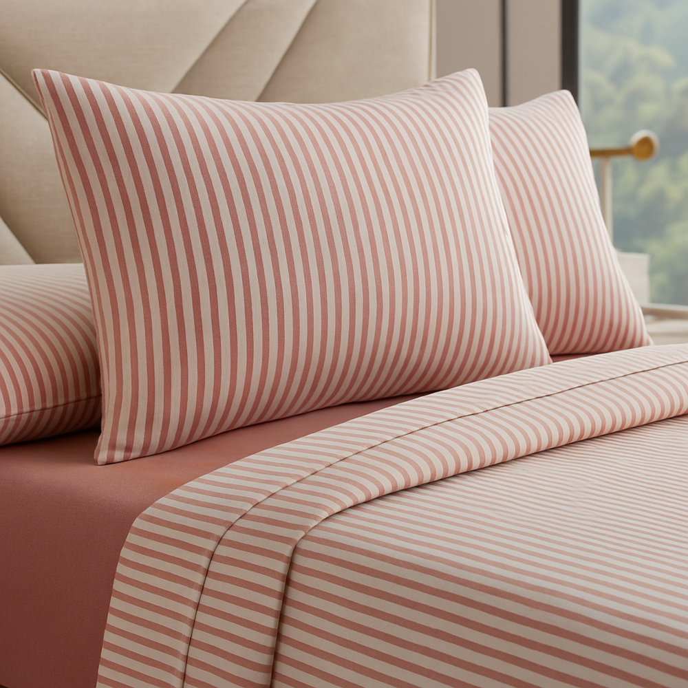 Juego de Sábanas TRU Hogar – Catiónicas Líneas delgadas