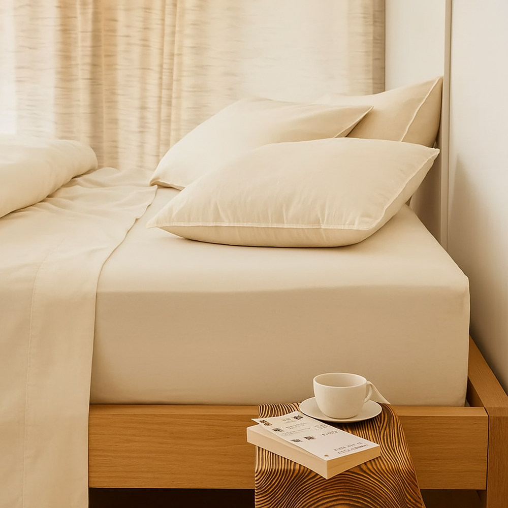 Juego de sábana 144 hilos Unicolor