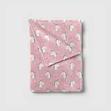 Cobija  Flannel Fleece Color Rosa Unicornio