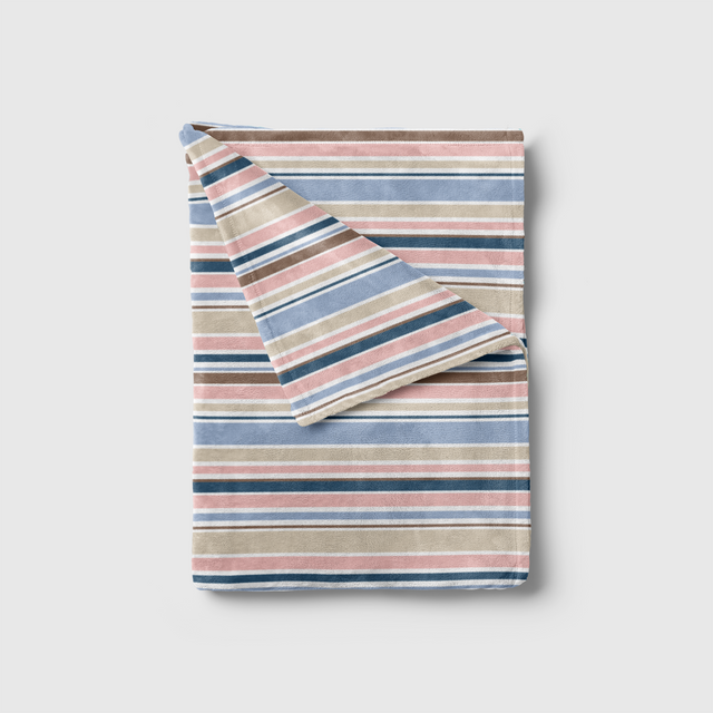 Flannel Fleece Blanket with Pink Textures Print