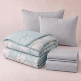 2 Almohadas + Cubrelecho + Sabanas 250 Hilos