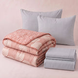 2 Almohadas + Cubrelecho + Sabanas 144 Hilos