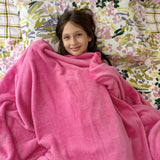 Fuchsia Flannel Fleece Blanket