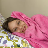 Fuchsia Flannel Fleece Blanket