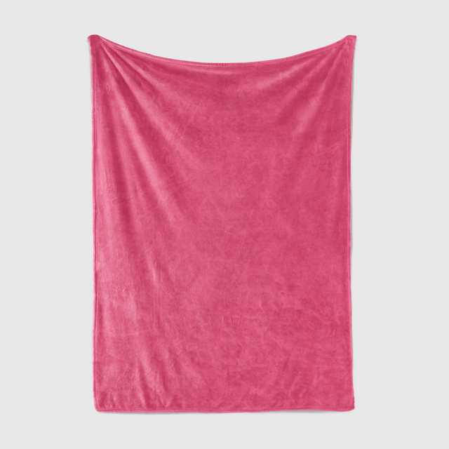 Flannel Fleece Blanket with Pink Textures Print