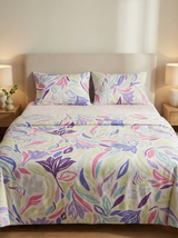 Juego de sábanas 144 hilos estampado naranja