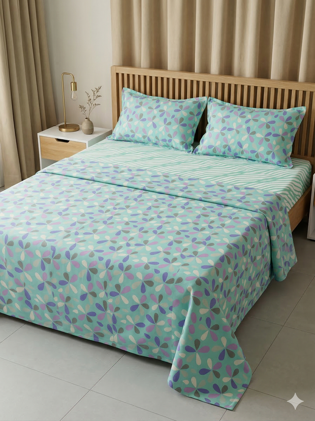 Juego de Sábanas 144 Hilos Aquamarina