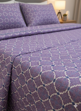 Cubrelecho Tru estampado circulos morazul - Doble faz