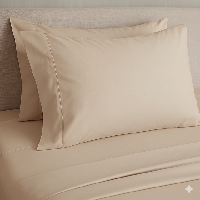Funda Almohada Set X 2 - 250 Hilos Gris Beige