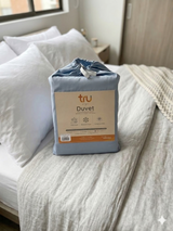Duvet o Forro de Plumón 250 Hilos Azul Acero