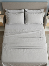 Juego de Sábanas TRU –  Cationicas - Cuadros Gris