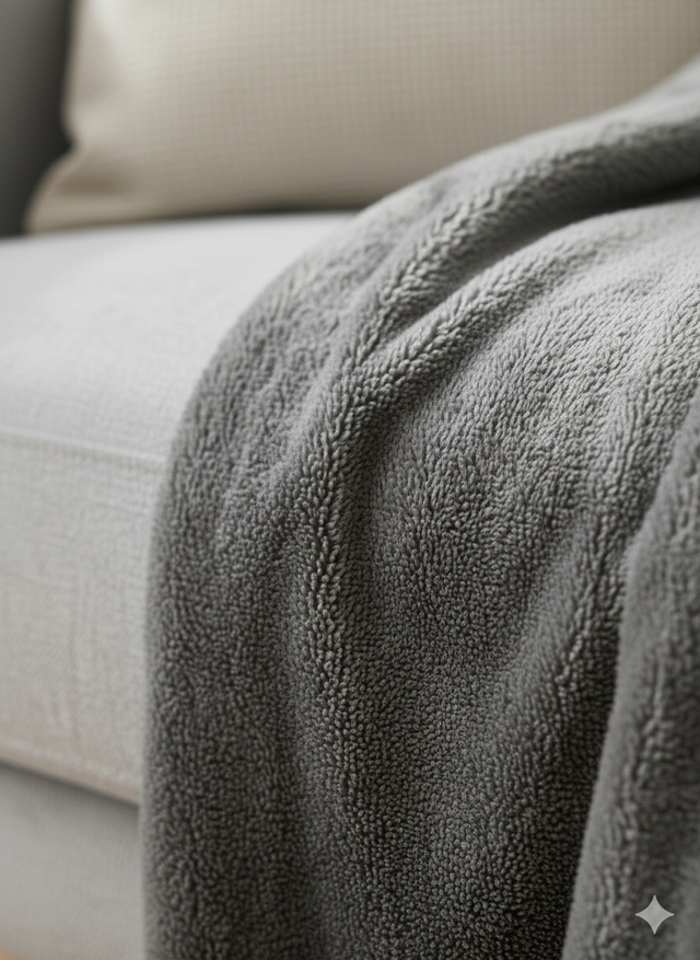 Cobijas TRU Flannel Fleece Gris