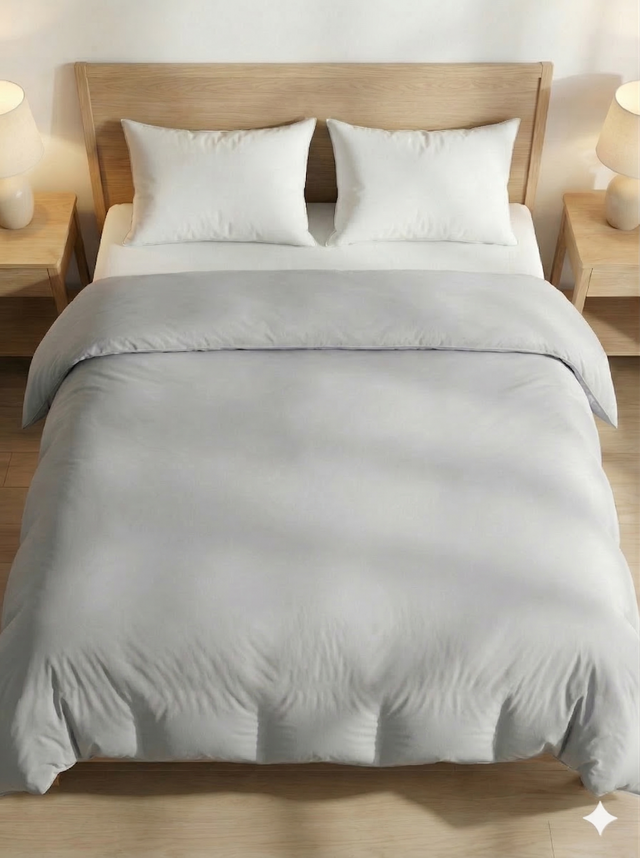 Duvet o Forro de Plumon 250 Hilos Gris Claro