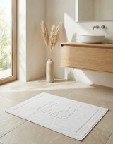 Tapete de Baño 100% Algodón Blanco