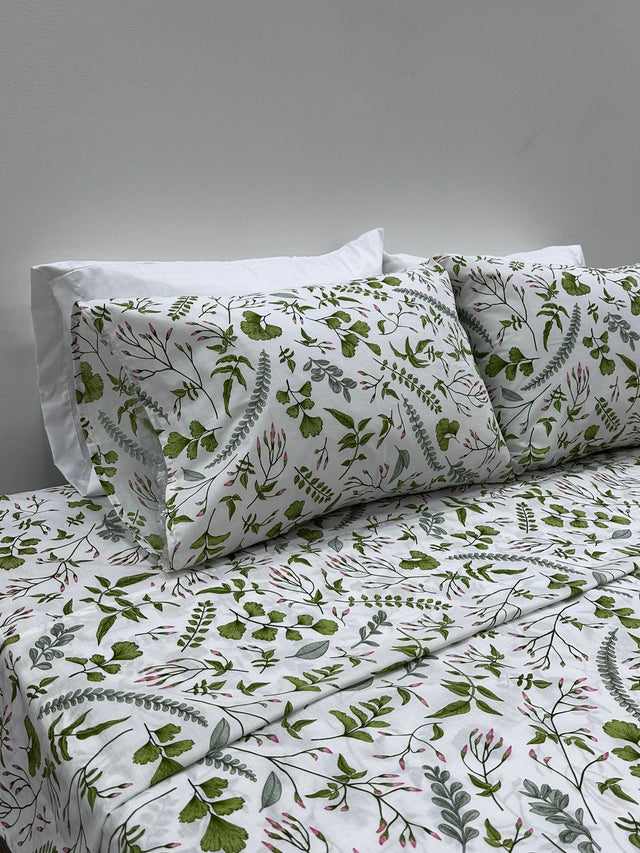 Juego De Sabana TRU 144 Hilos Estampado Primavera