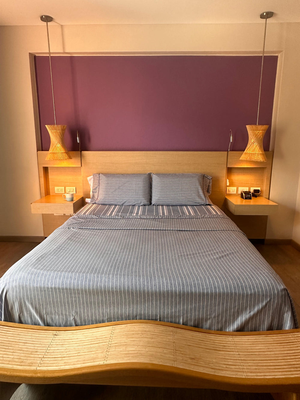 Juego de Sábanas Microfibra Catiónica  Estampado Azul Navy