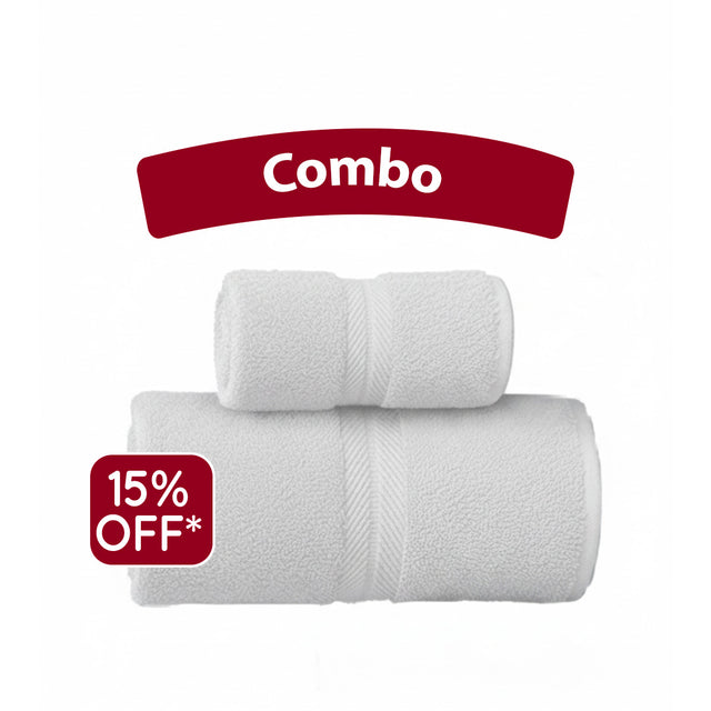 COMBO TOALLA ORIGEN BLANCA ( 1 cuerpo + 1 manos)