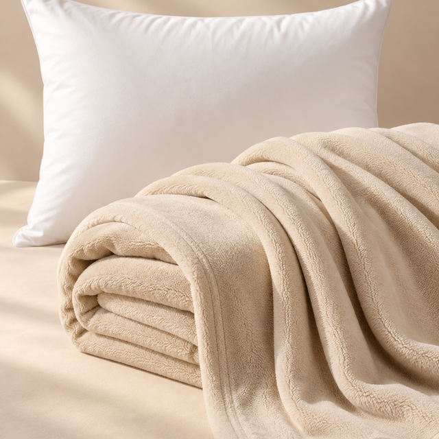Cobija Flannel Fleece + 2 Almohada Fibra Siliconada