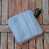 Silver Gray Line Towel 450 Gsm