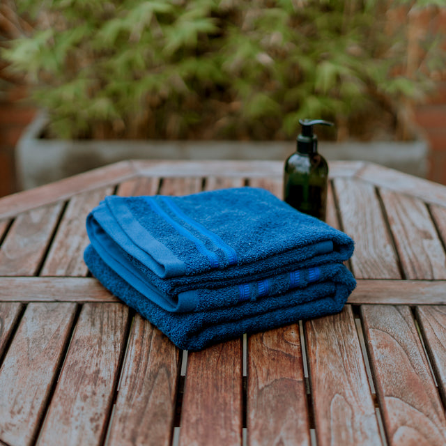 Indigo Blue Line Towel 450 Gsm