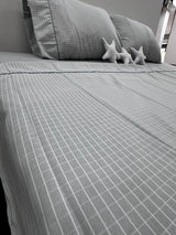 Juego de  Sábanas Tru Microfibra Cationica Gris claro