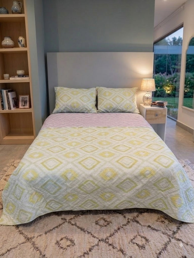 Cubrelecho Tru estampado Adelaida - Doble faz