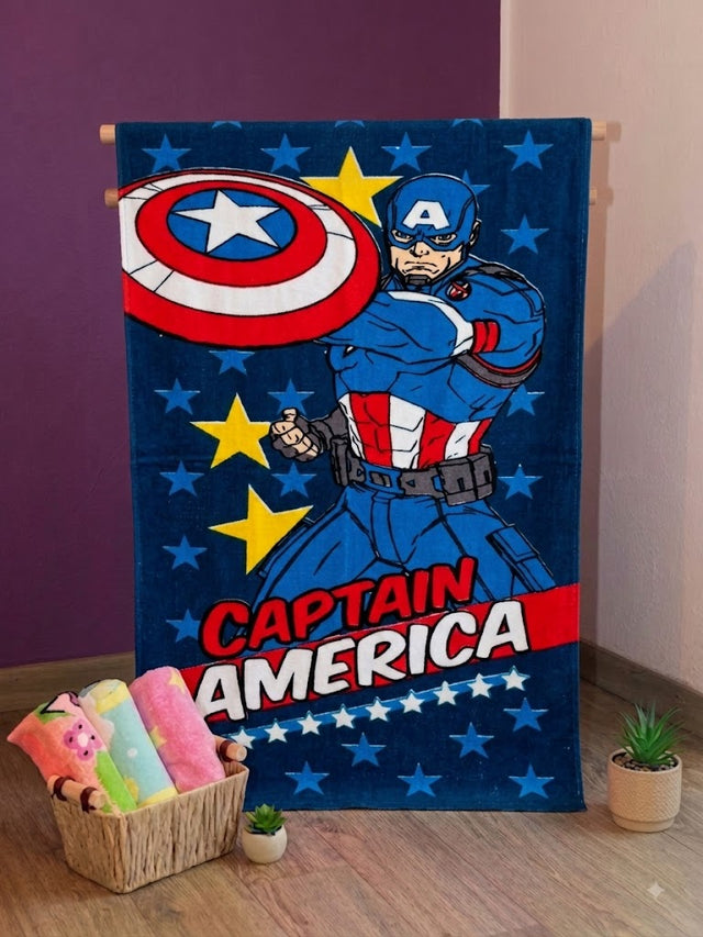 Toalla Infantil de Cuerpo Estampado Avengers Capitan