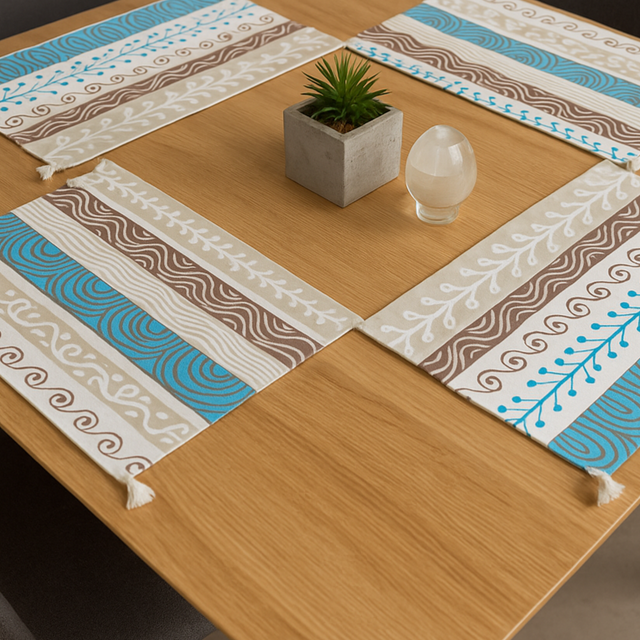 Individuales TRU - Estampado Oasis Tribal x4