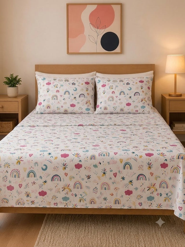 Juego de Sábanas Infantil Arcoiris